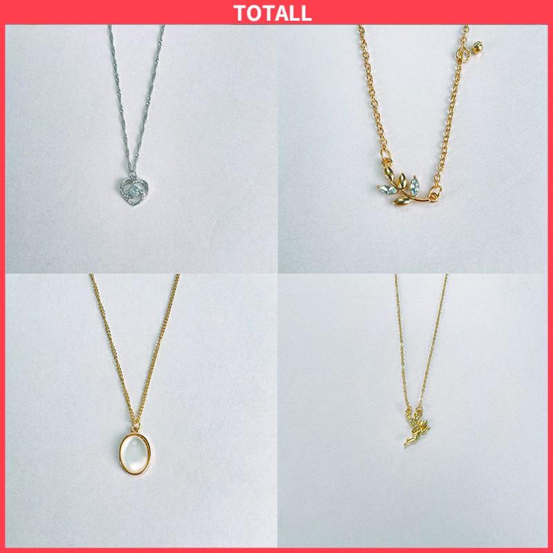 COD Geometris Flash Kalung Berlian Zirkon EKG Tetesan Air Kupu-kupu Daun Kunci Bentuk Cinta-Totall