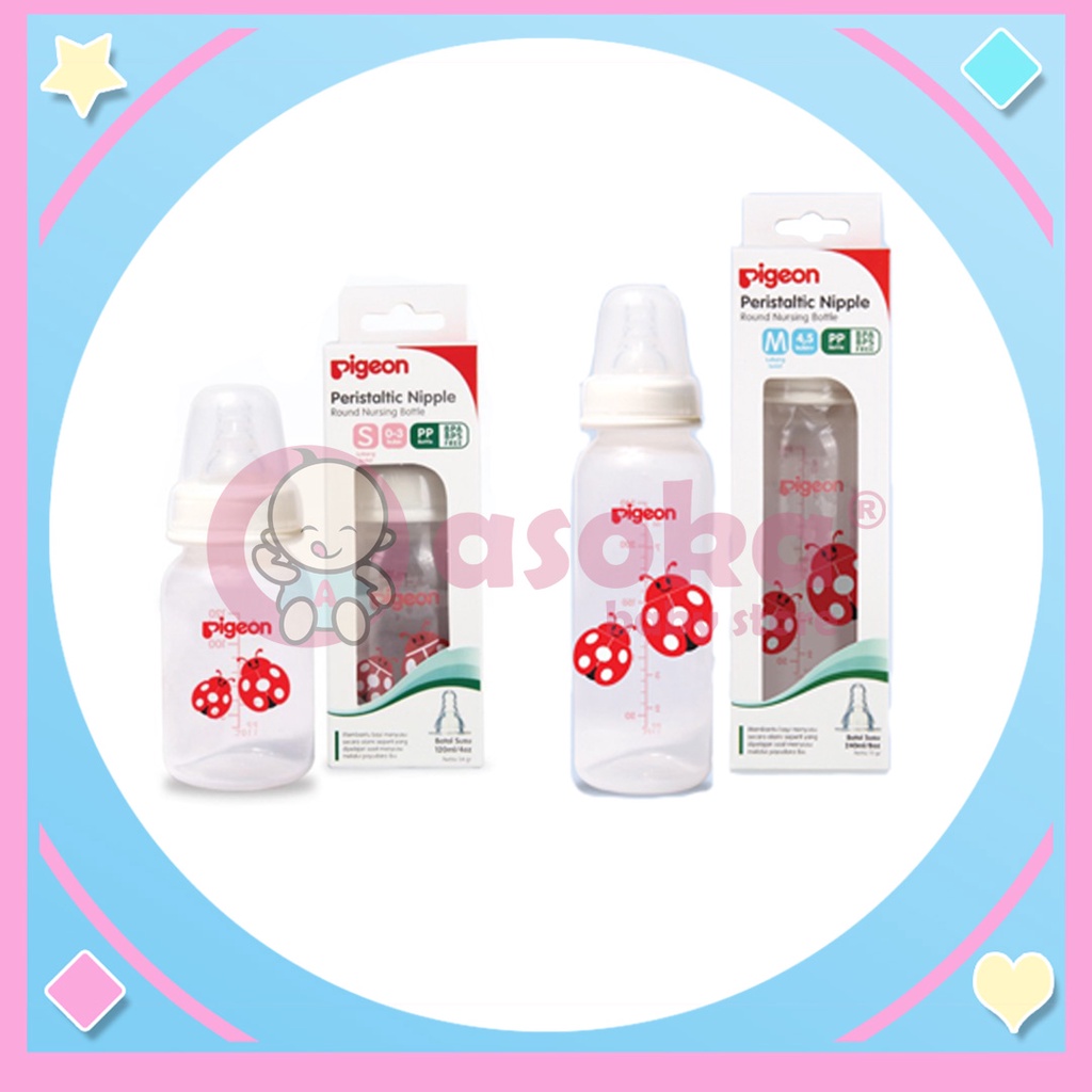 PIGEON Botol Susu PP RP Kumbang 120mL/240mL ASOKA