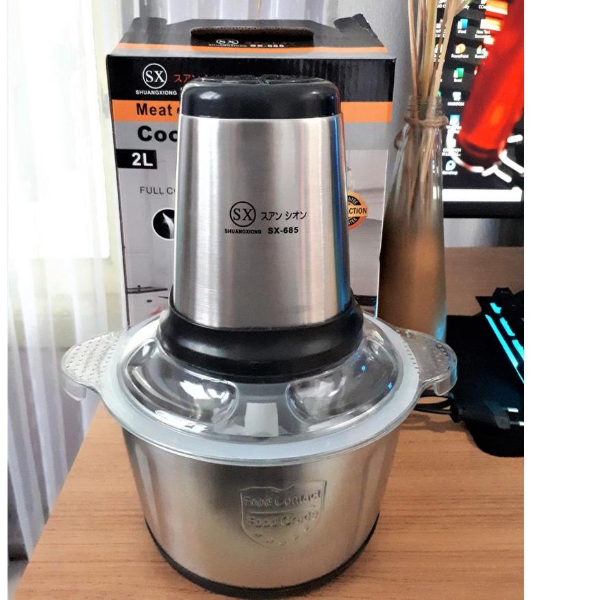 Blender Chopper Hand / Blender Daging Stainless Steel / Blender Press 2L Baja / Blender Tahan Karat Serbaguna Multifungsi