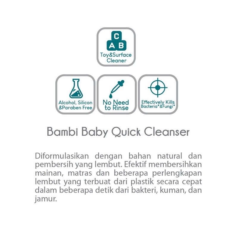 Bambi Baby Quick Cleanser Spray 120 ml/Pembersih mainan