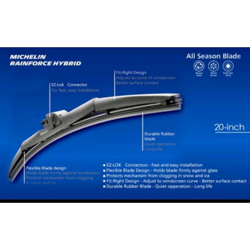 WIPER MOBIL HYBRID MICHELIN RAINFORCE ORIGINAL