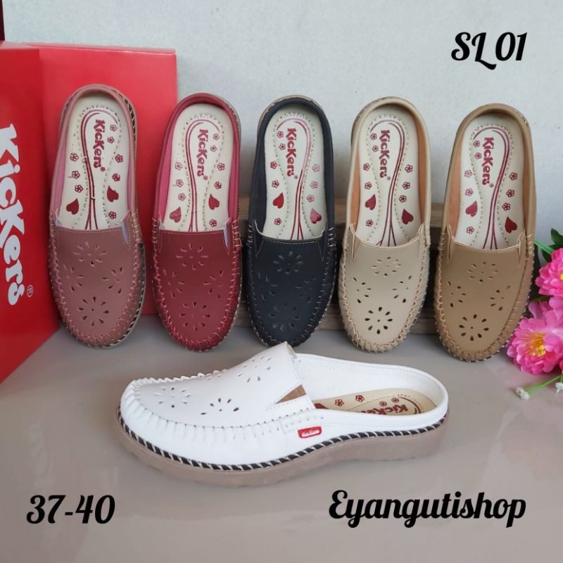 [Bonus bross] SL.01 Kickers Sandal slop wanita / Sandal sendal bustong tutong wanita / Sepatu Sandal