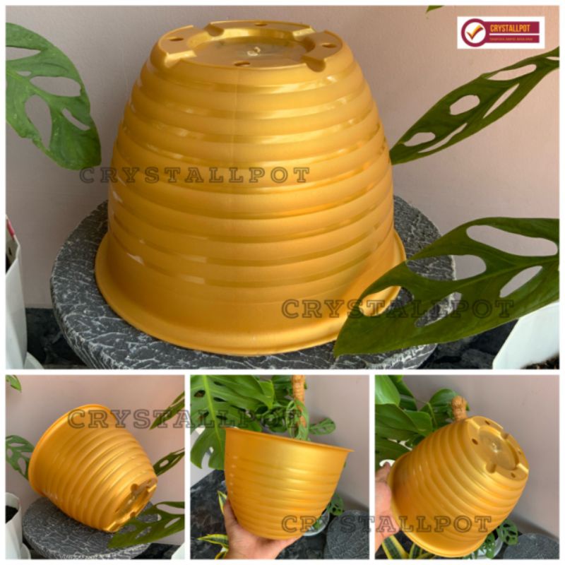 pot bunga tanaman mdn gold 24cm model tawon - MDN 24 GOLD