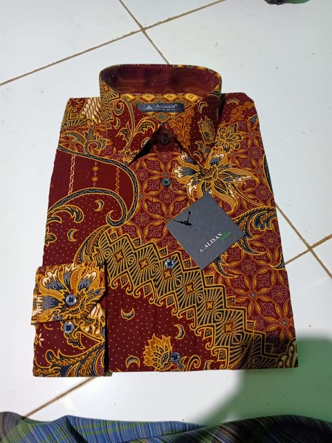 Kemeja Batik Pria Lengan Panjang Alisan Original Reguler 10567