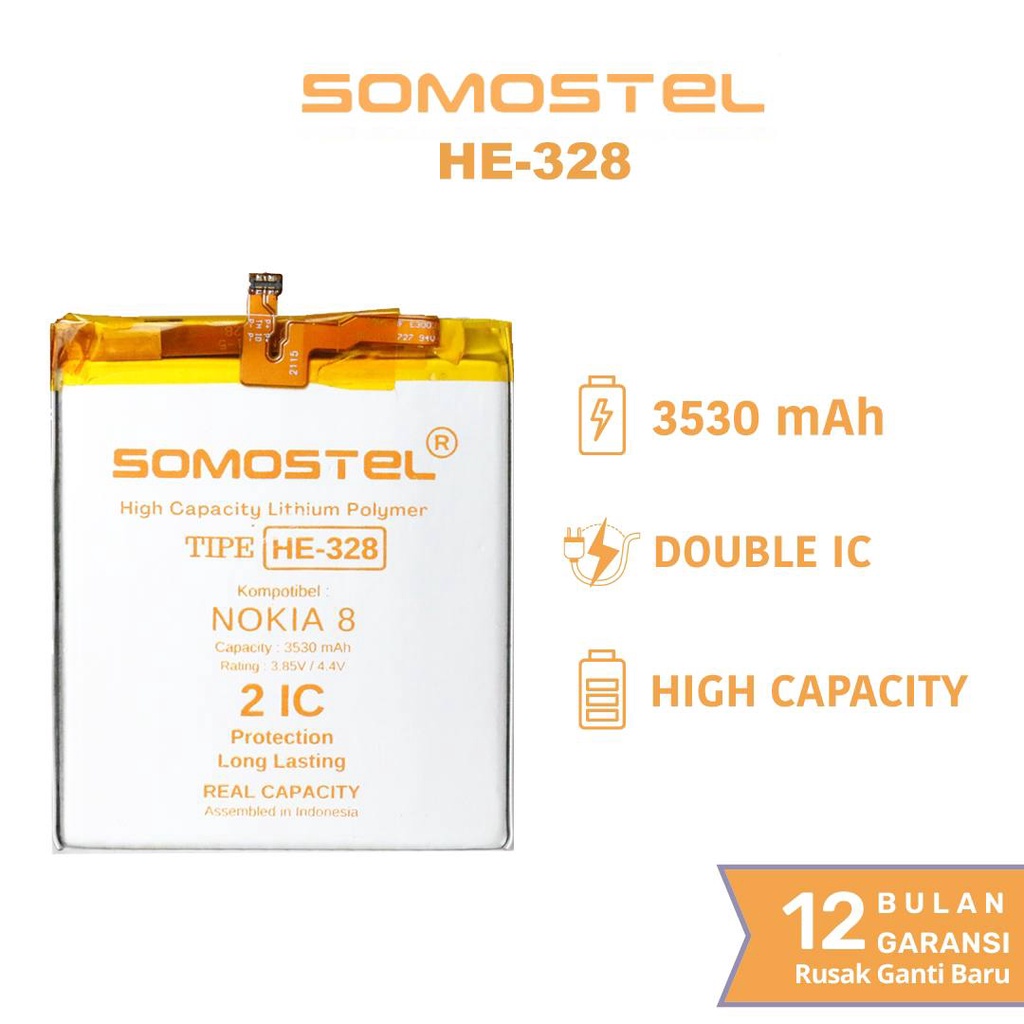 Somostel - HE328 Nokia 8 Batre Batrai Baterai