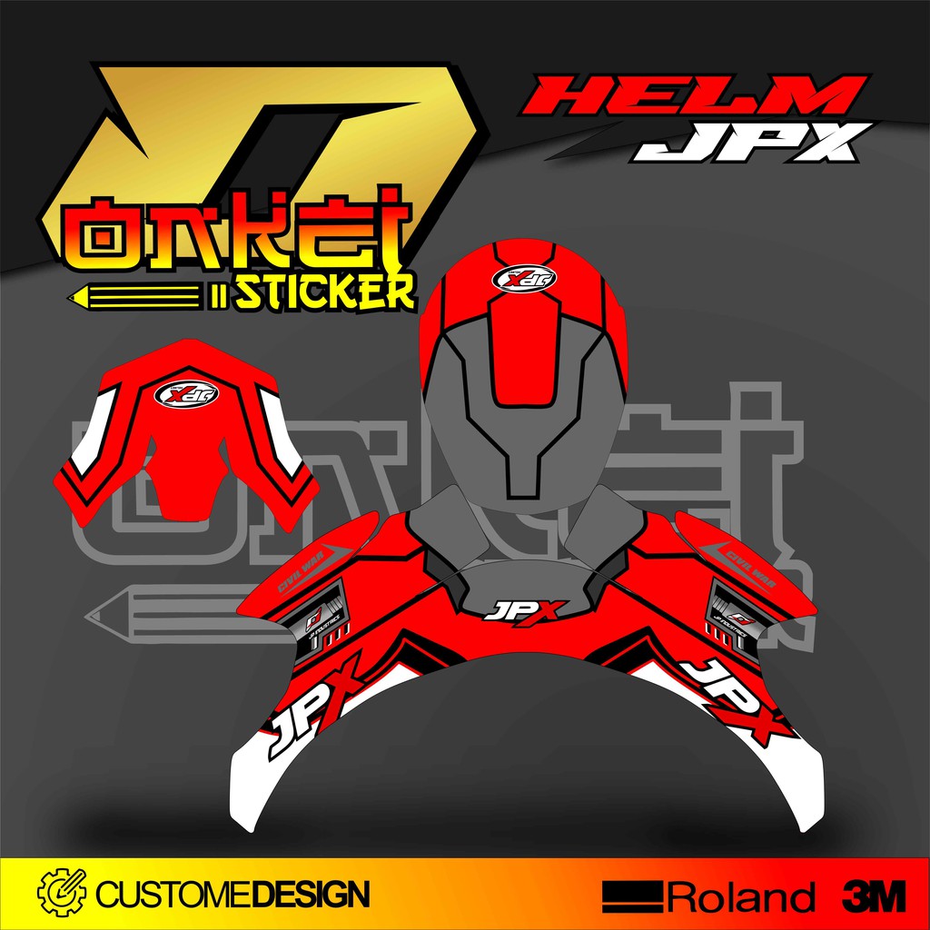 DECAL STICKER HELM JPX TRF