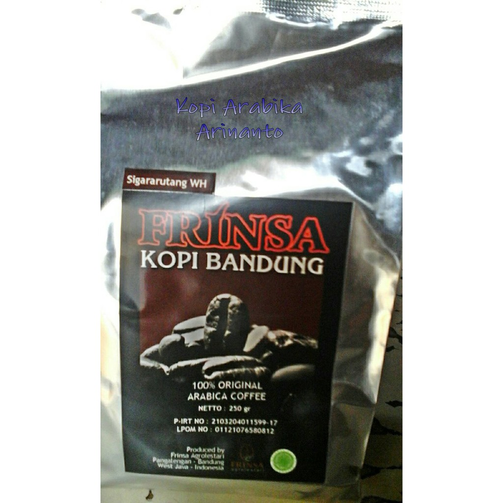 

Kopi Arabika Bubuk & Biji Roasted Sigararutang WH Frinsa Pangalengan