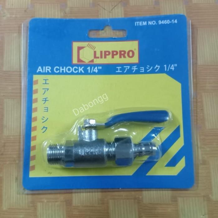 Stop Kran Angin Kompresor/ Air Chock Lippro 1/4 Kran Kompresor Lipp