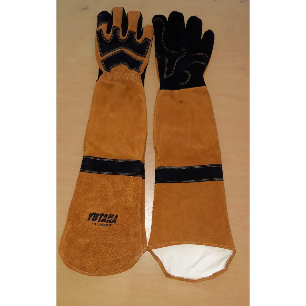 SARUNG TANGAN Modifikasi 28inch/sarung tangan las kulit LEATHER GLOVE 28 INCH TAN terlaris/sarung tangan las kulit 28inch murah