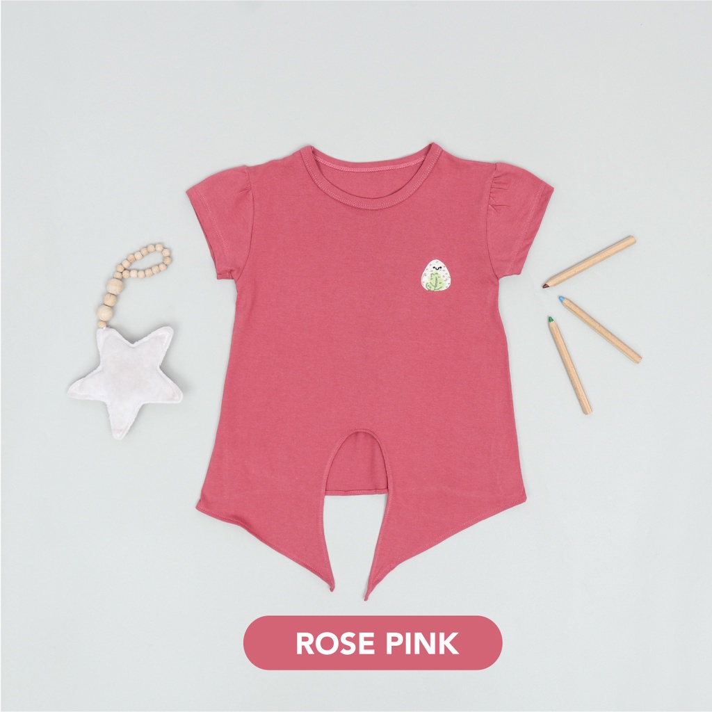 Mooi Kaos Anak Perempuan Dyra Tie Top-ROSE PINK