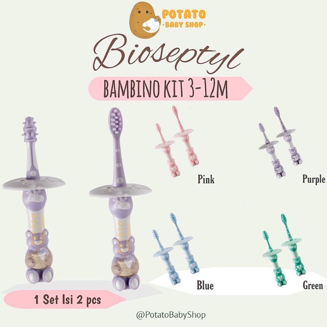 Bioseptyl - Bambino Toothbrush Kit 3-12M Set 2pcs