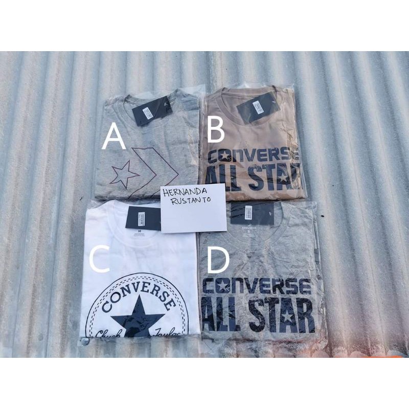 100% original tees/kaos converse