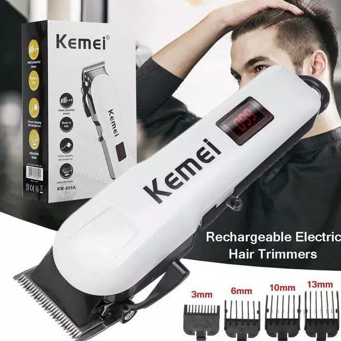 Hair Clipper Kemei KM-809A Alat Cukur Rambut Cas