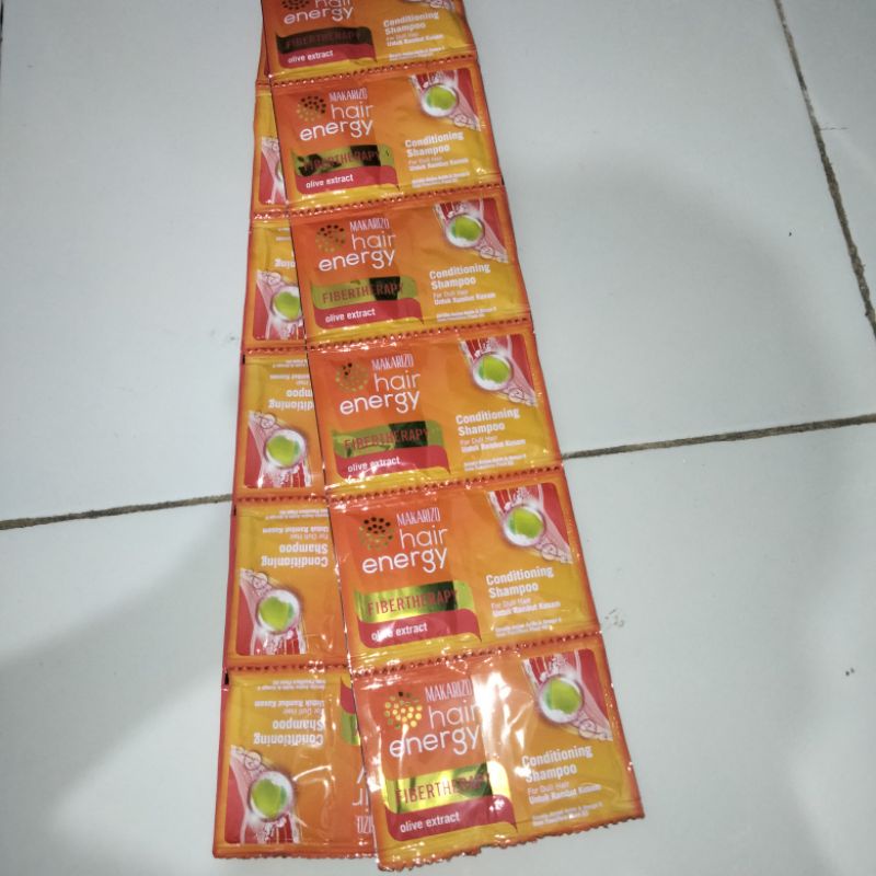 1 Renceng Makarizo hair energy shampo &amp; conditioning10ml(12 Sachet) all variant.