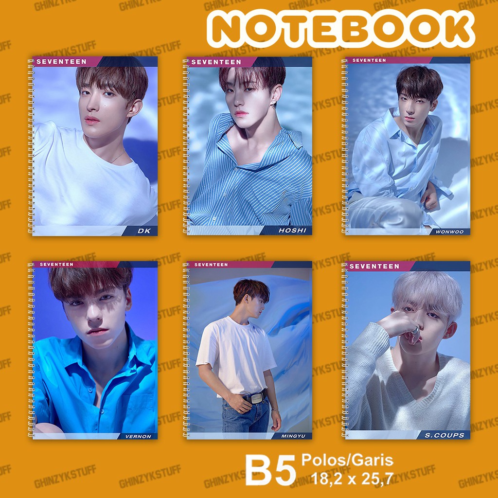 

Notebook KPOP Ukuran B5 18,2 x 25,7 cm Seventeen Hit