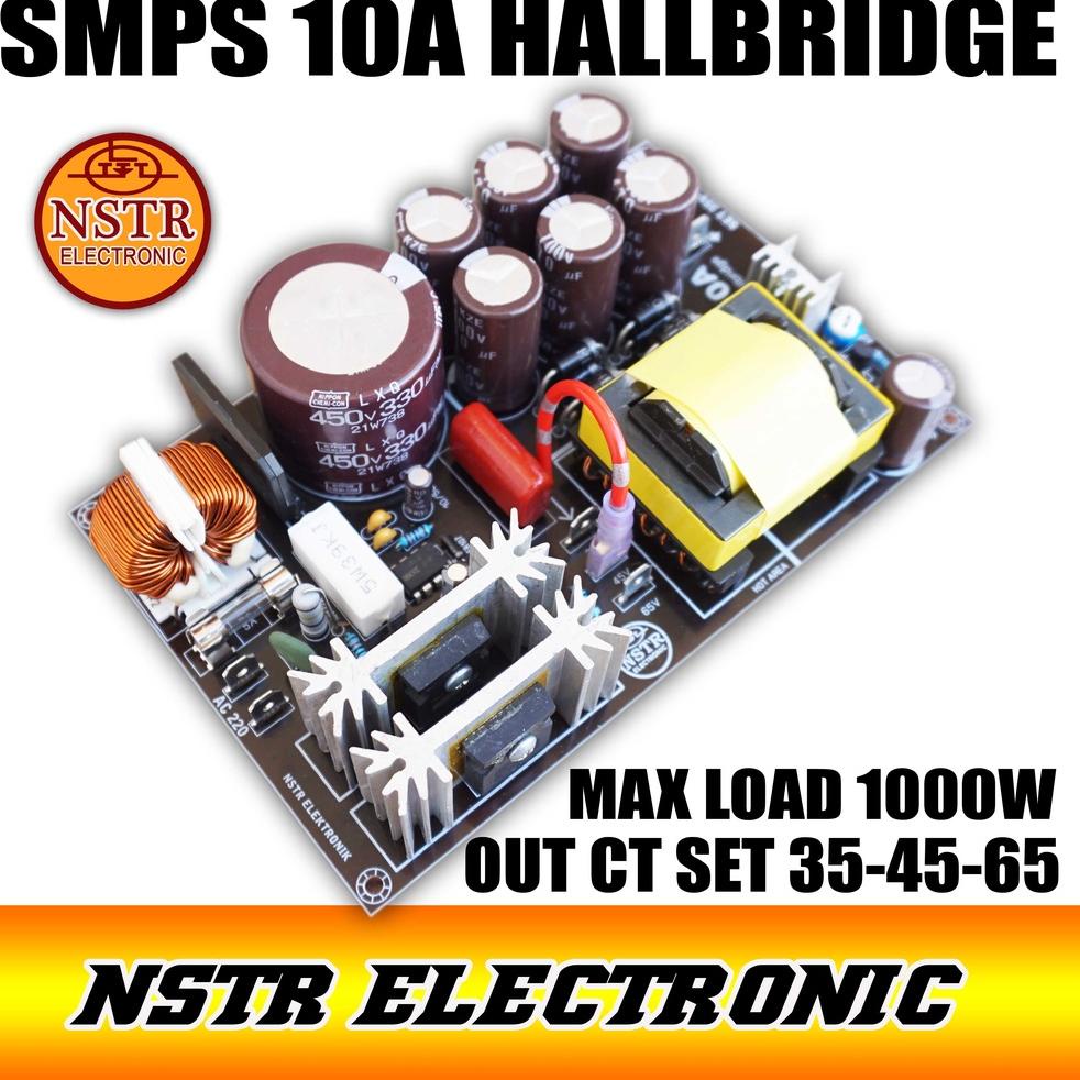 Smps 10A hallbridge out bisa pindah dari 35v-45-65v (KODE 899)