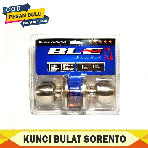 KUNCI BULAT BELLUCI STAINLESS STEEL GAGANG PINTU KAMAR MANDI
