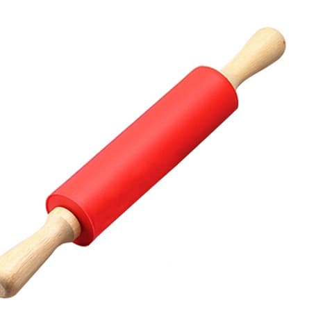 

KUE-PENGHIAS-ALAT- SILICONE ROLLER GILINGAN ADONAN KUE SILIKON GAGANG KAYU BAKING TOOLS - MERAH,
