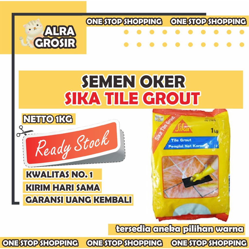 Semen Oker SIKA GROUT Semen Warna Semen NAT NAAT NAD NAAD Sika Tile Grout (1 Kg) Sika pengisi nat ke