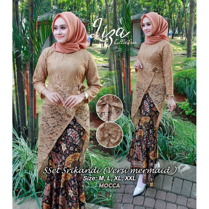 set kebaya brukat sri kandi rok duyung berkualitas