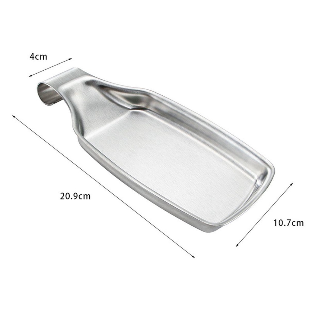 REBUY Sendok Istirahat Restoran Rumah Stainless Steel Peralatan Masak Alat Makan Meja Spatula Berdiri