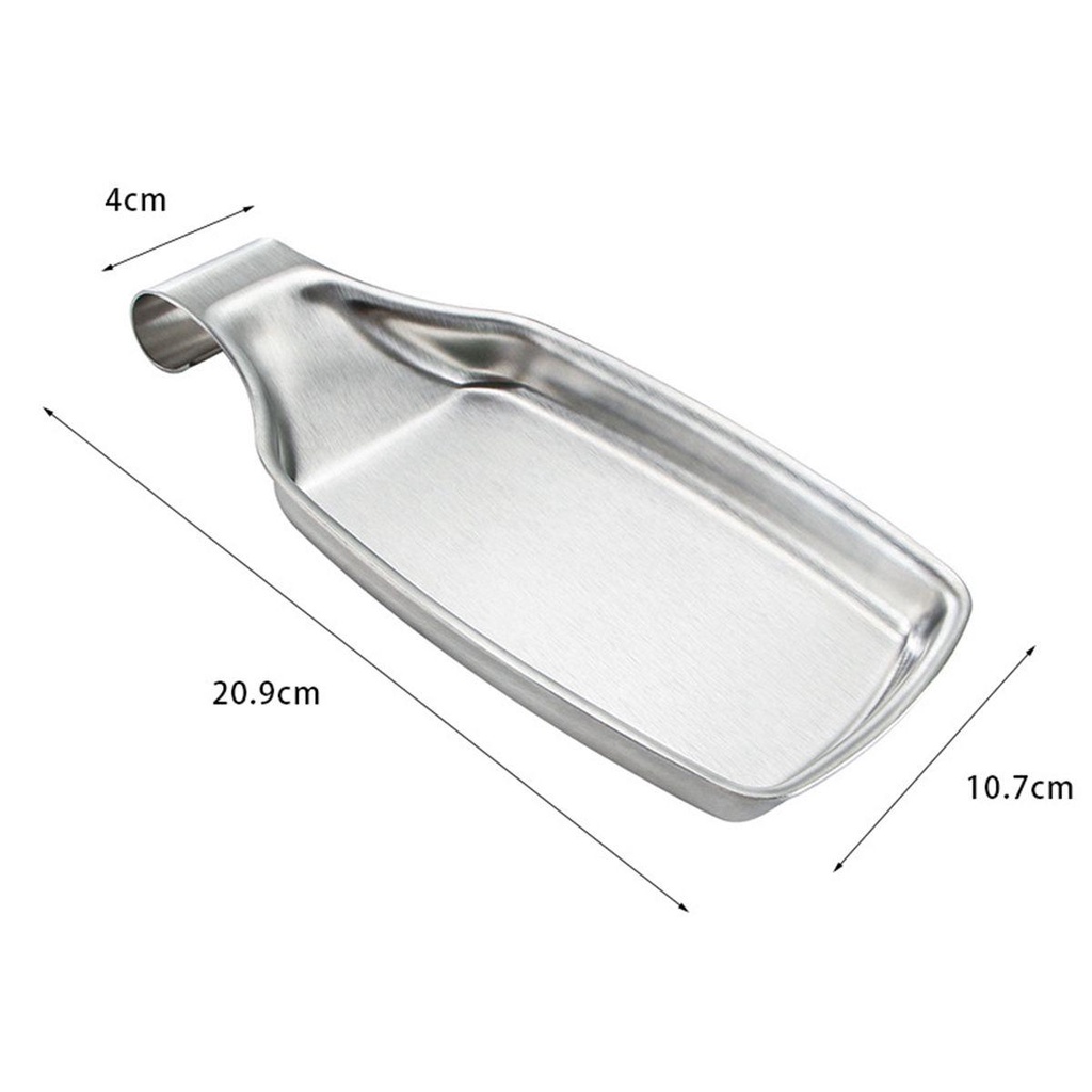 [Elegan] Sendok Istirahat Kompor Top Home Stainless Steel Alat Makan Heavy Duty Meja Spatula Stand