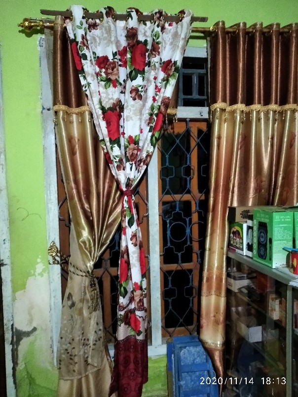 Promo !! 1kg Muat 4 Gorden / Gorden Smokering!! Ukuran 115 X 210 / Tirai Pintu / Tirai Jendela