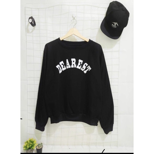 SWEATER DEAREST| SWEATER SIMPLE | SWEATER MURAH | SWEATER KOREA | SWEATER HITAM | GROSIR SWEATER