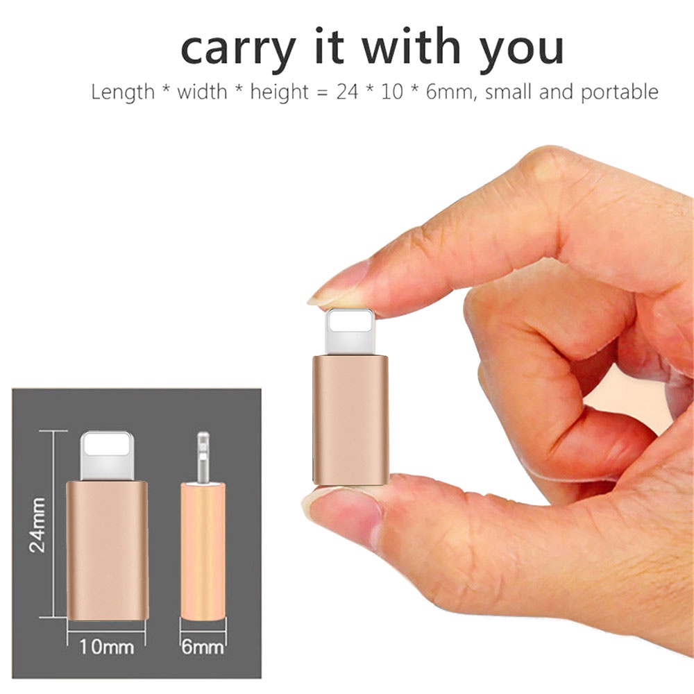 Kabel Data / Charger OTG iP To Micro USB Untuk Smartphone / Tablet