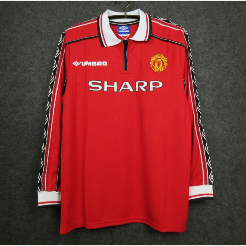 Jersey manchester united mu home 1998 1999 longsleeve