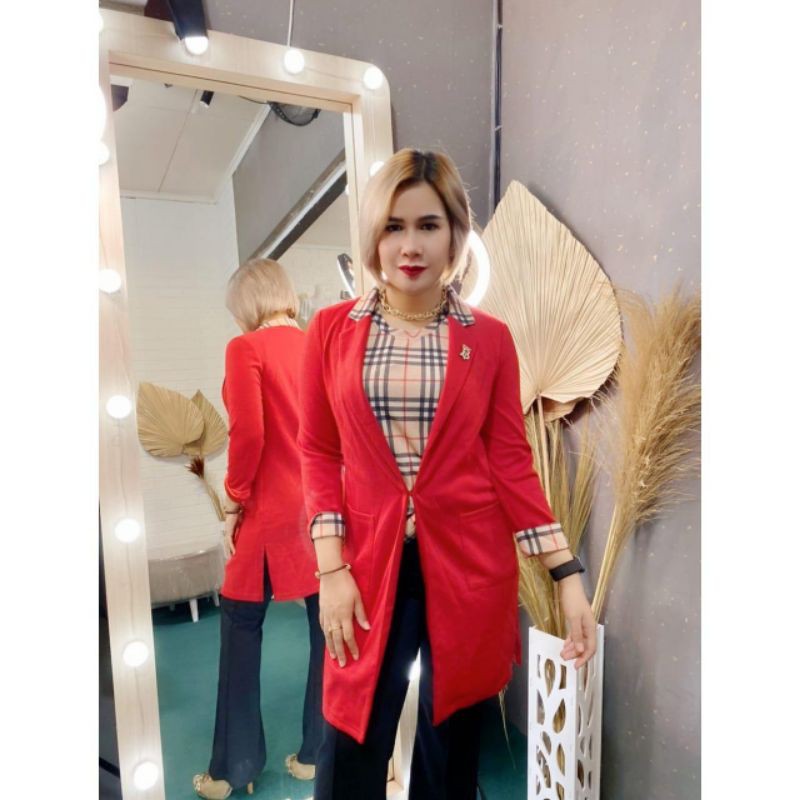 set burberry blazer ( inner + blazer )