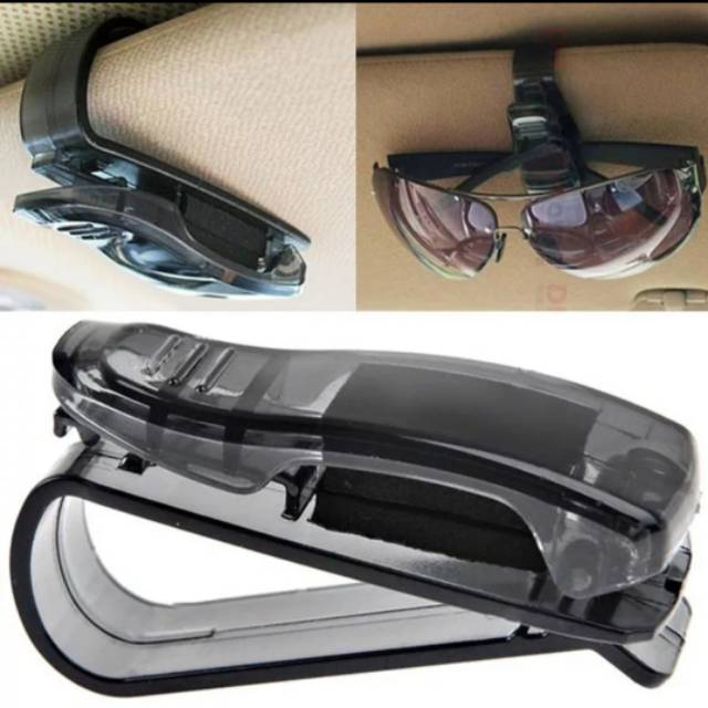 PENJEPIT CLIP SUN VISOR KACAMATA MOBIL KARTU ETOLL UNIVERSAL