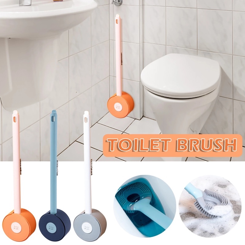 Sikat Pembersih Toilet Bentuk Lollipop Bahan Silikon Untuk Kamar Mandi