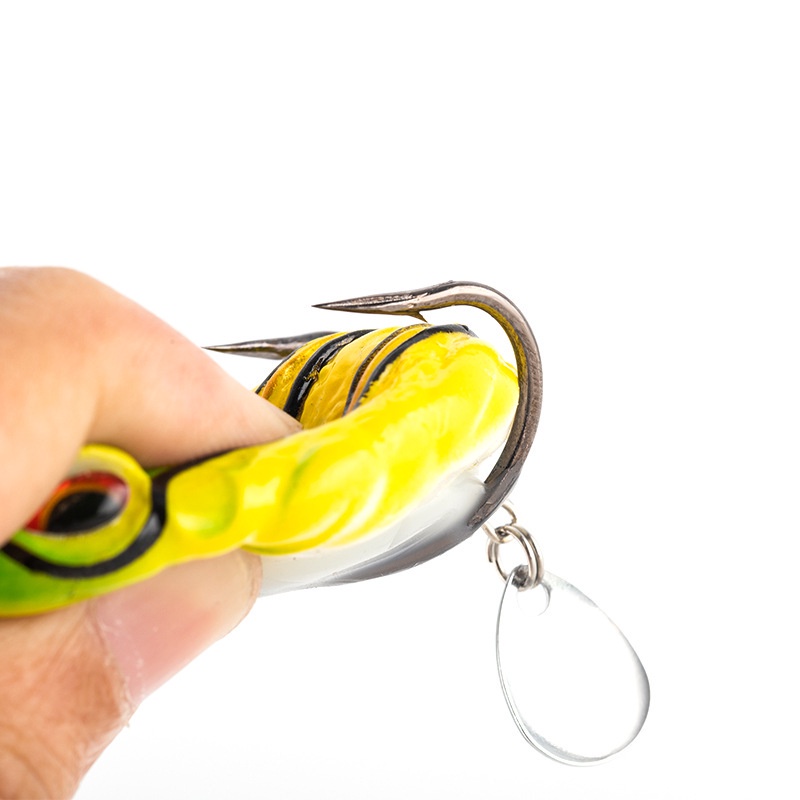 Umpan Pancing Soft Frog 5cm/13g Katak Casting Soft Frog Lure Floating Bait 3D Eyes soft frog killer Top Water Fishing Lure With Sequins Umpan Ikan