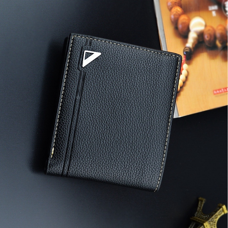 DOMPET LIPAT PRIA IMPORT KULIT ORIGINAL HITAM EAGLE WA307B5 PREMIUM KECIL KARTU PENDEK BATAM BRANDED