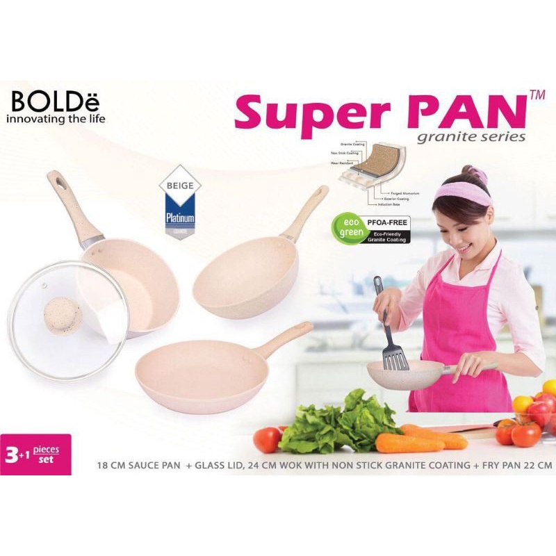 BOLDë Set Wajan / Super Pan - Beige SUPER PAN GRANITE BEIGE