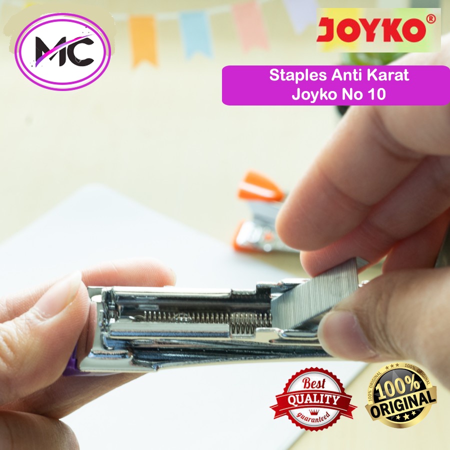 Staples Mini Kecil Joyko Stapler Stainless Steel Anti Karat Jepretan Kertas Dokumen Stepler Cekrekan Premium Praktis Murah Alat Tulis Kantor Sekolah