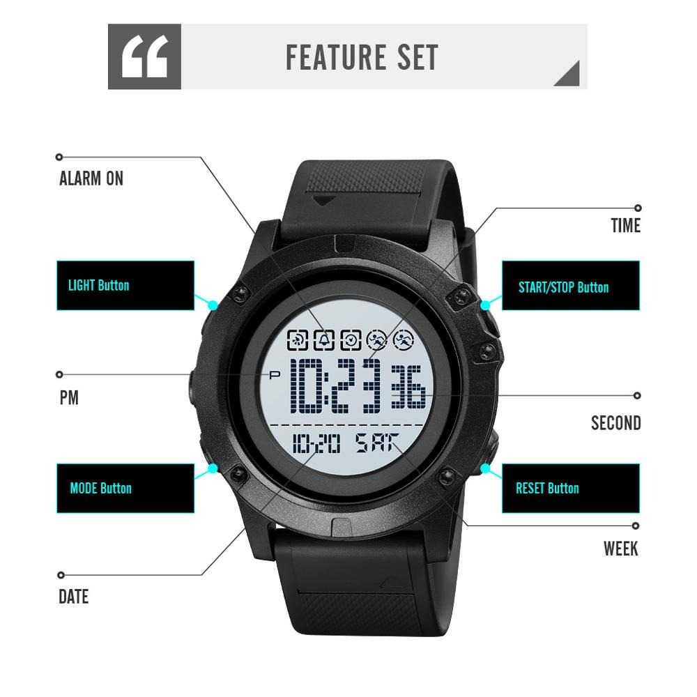Jam Tangan Pria Digital Original SKMEI DG1727 Black-2