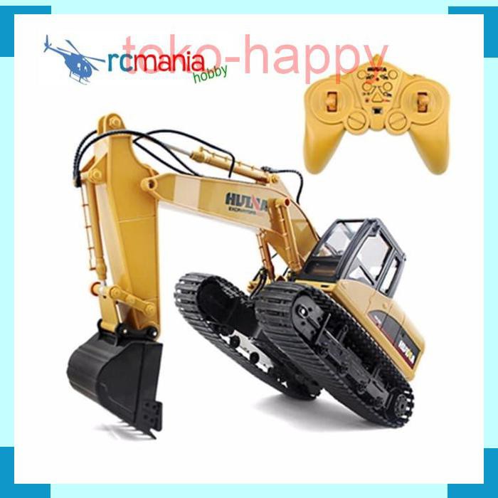Huina 1550 15 channel Excavator with metal shovel RC Alat Berat