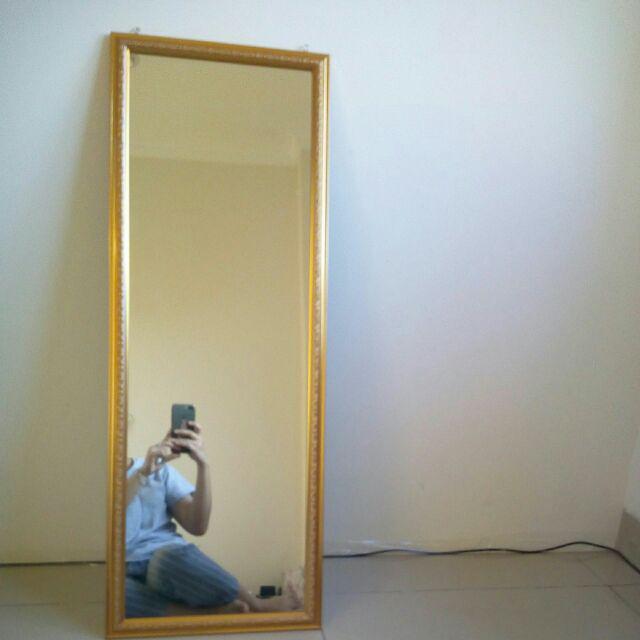 Cermin Kaca 30x100 Poly Frame Fiber