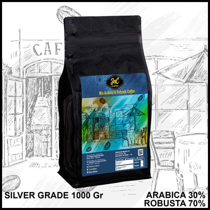 

Jnc House Blend Silver 1 Kg 30% Arabica 70% Kopi Biji Robusta - Biji Sangrai