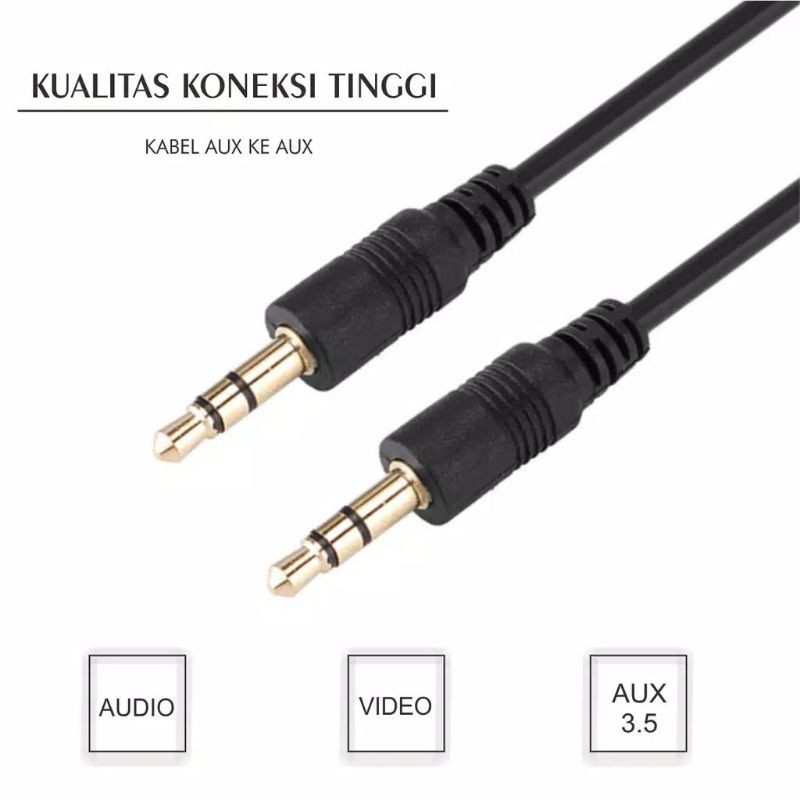 Kabel AUX 3.5mm to 3.5 mm Male to Male Jack Untuk Audio Mobil,MP3,Speaker Panjang 1,5M