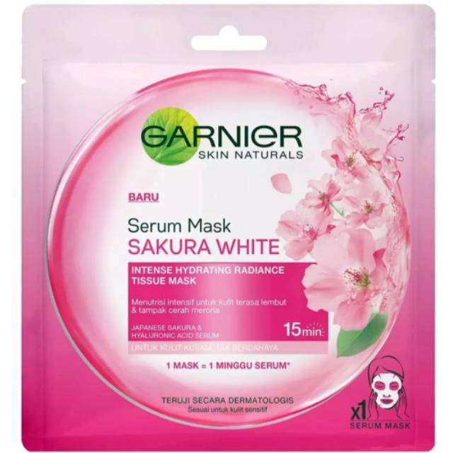 Garnier sakura white serum mask