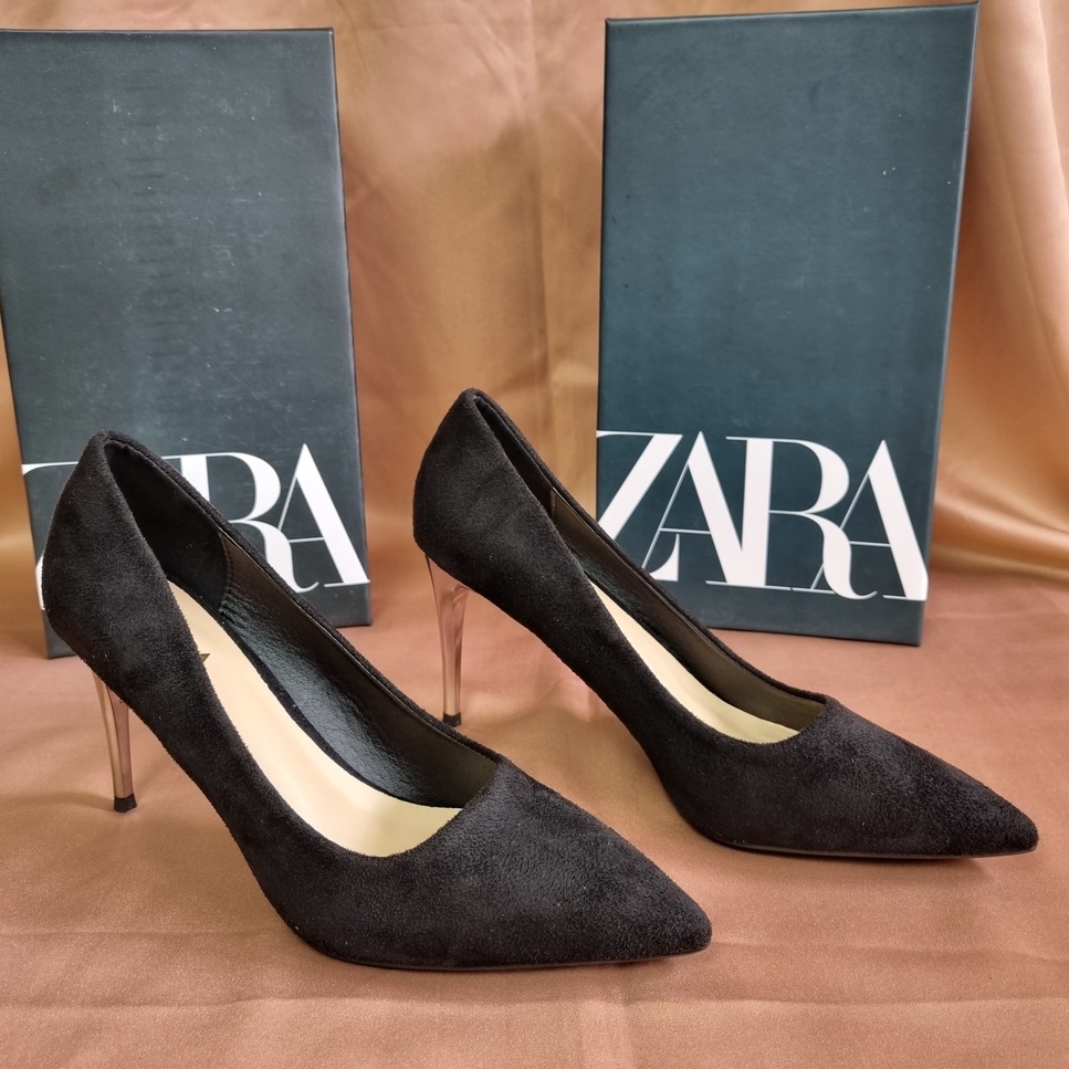 SEPATU ZR WANITA SUEDE HEELS 9 CM