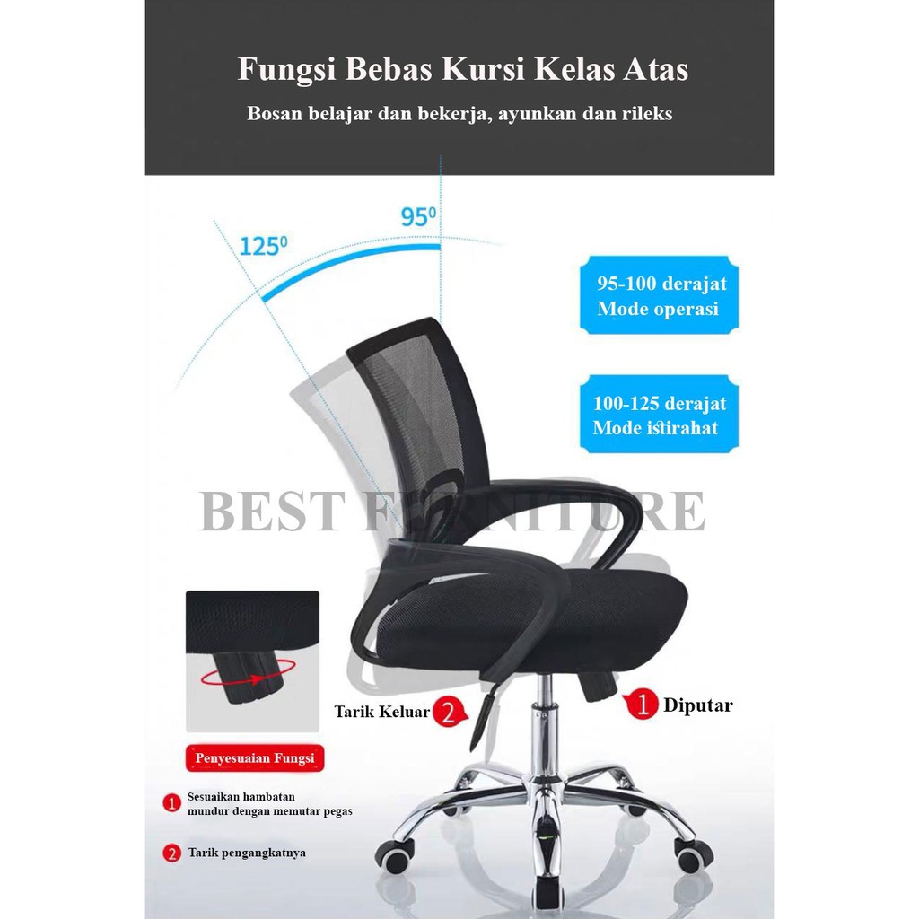 Best Kursi Staff Kursi Staf Kantor Kursi Santai Kursi Ayun Kursi Jaring Multifungsi