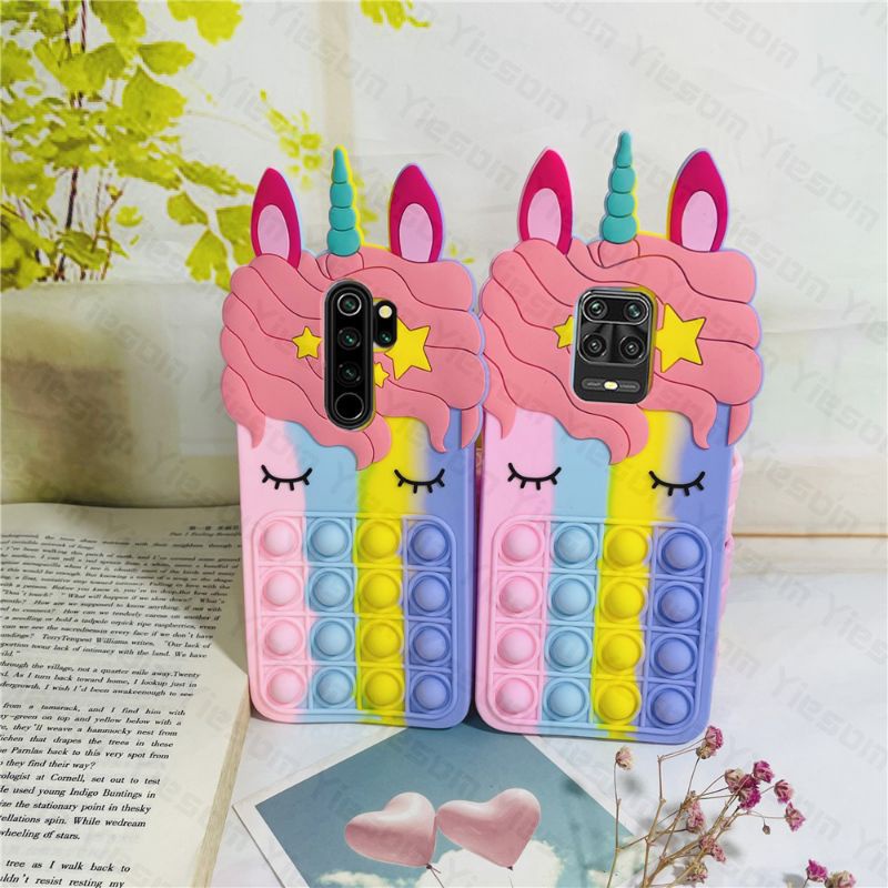 Casing kartun Unicorn Sofcase pop it case Redmi 9C /Redmi 9A / Redmi 9i /Redmi 9At /Poco C3 / Redmi 