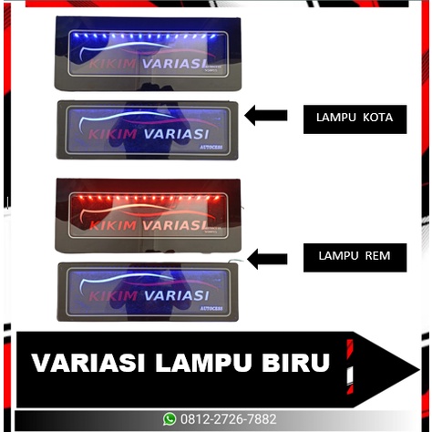 TEMPAT PLAT KHUSUS ALL NEW YARIS + LAMPU (BIRU &amp; PUTIH)