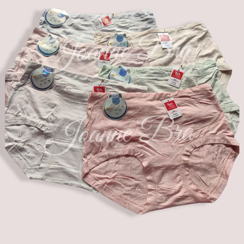 Elena Celana Dalam Wanita Katun Modal Super Lembut E 9386 - CD Wanita fit bb 75kg Highwaist Pasak Ti