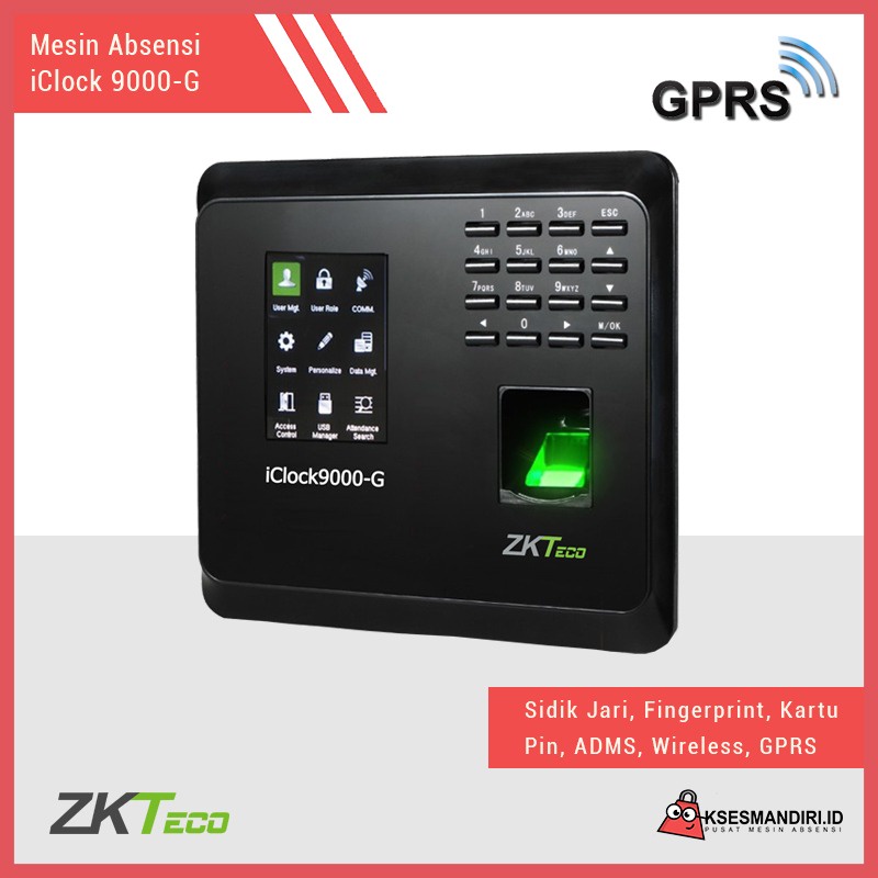 Mesin Absensi dan akses door ZKTeco iClock 9000-G