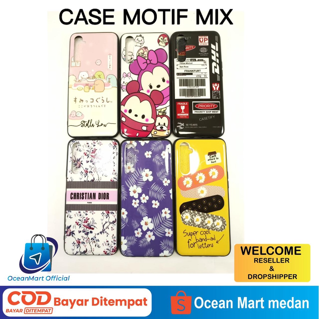 Case HP Motif Mix Realme 6 7 7i Softcase Handphone Aneka Gambar Aksesoris Handphone HP OCEANMART OCEAN MART Murah Grosir